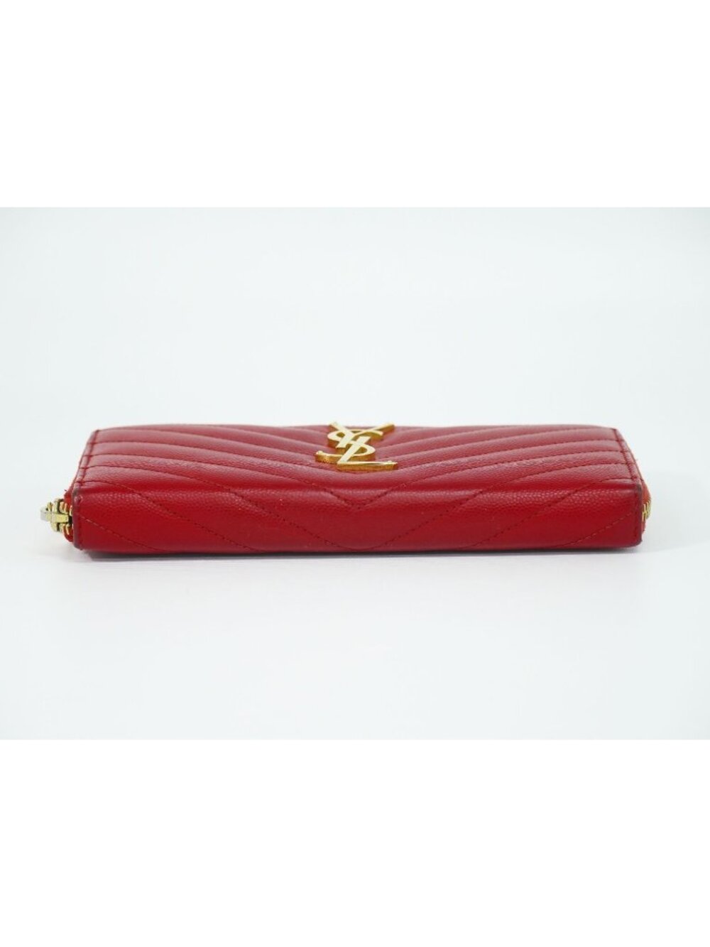 Saint Laurent YSL Cassandra Stitch Leather Zip Around Wallet - Picture 3 of 9